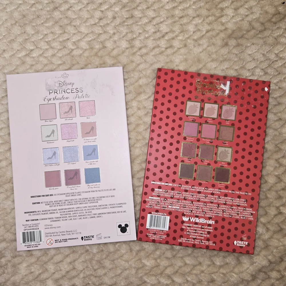 Disney Cinderella & Strawberry Shortcake Eyeshadow Palette Bundle