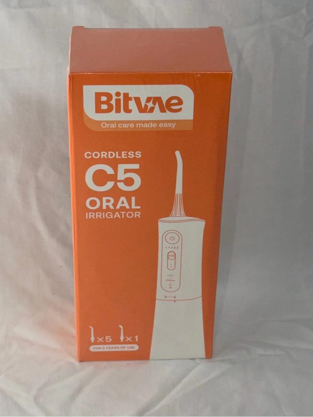 Bitvae C5 Cordless Water Flosser Oral Irrigator Dental Teeth Cleaner White