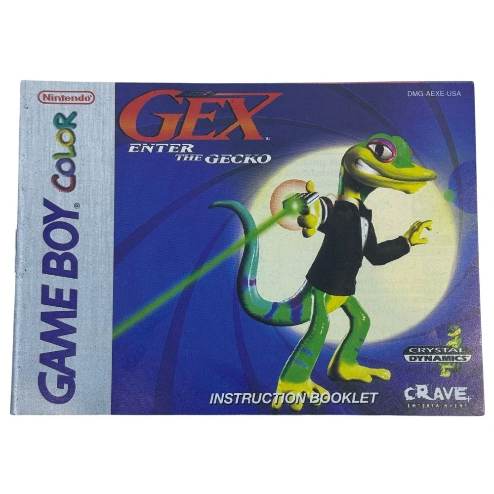 Gex Enter the Gecko Nintendo Game Boy Color Instruction‎ Booklet Manual