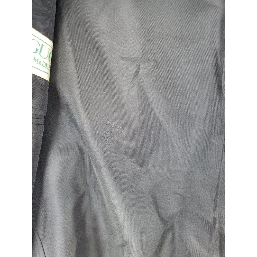 Vintage Gucci Black Sport‎ Suit Jacket 100% Wool double Breasted Men's 42 Chest