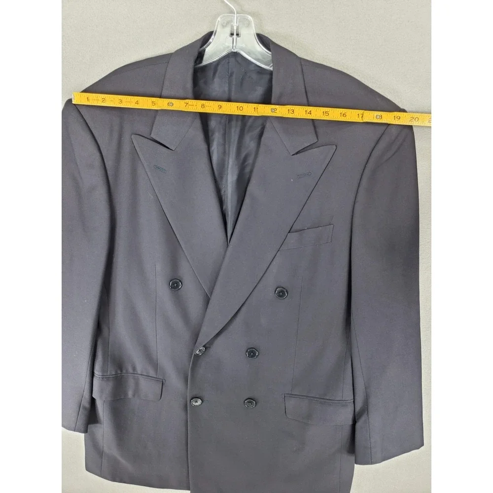 Vintage Gucci Black Sport‎ Suit Jacket 100% Wool double Breasted Men's 42 Chest