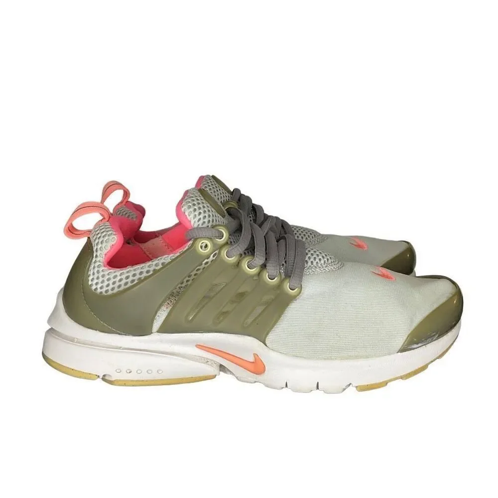Nike Air Presto Girls Size 5Y Gray Running Athletic Shoes Sneakers 833878-002 Wo