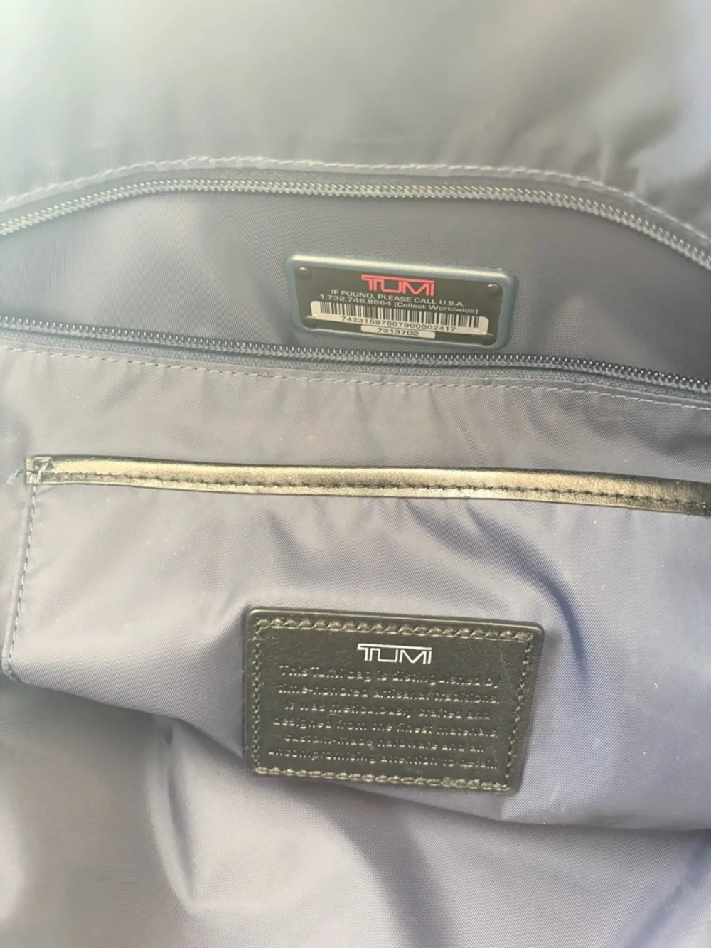 Tumi black saffiano