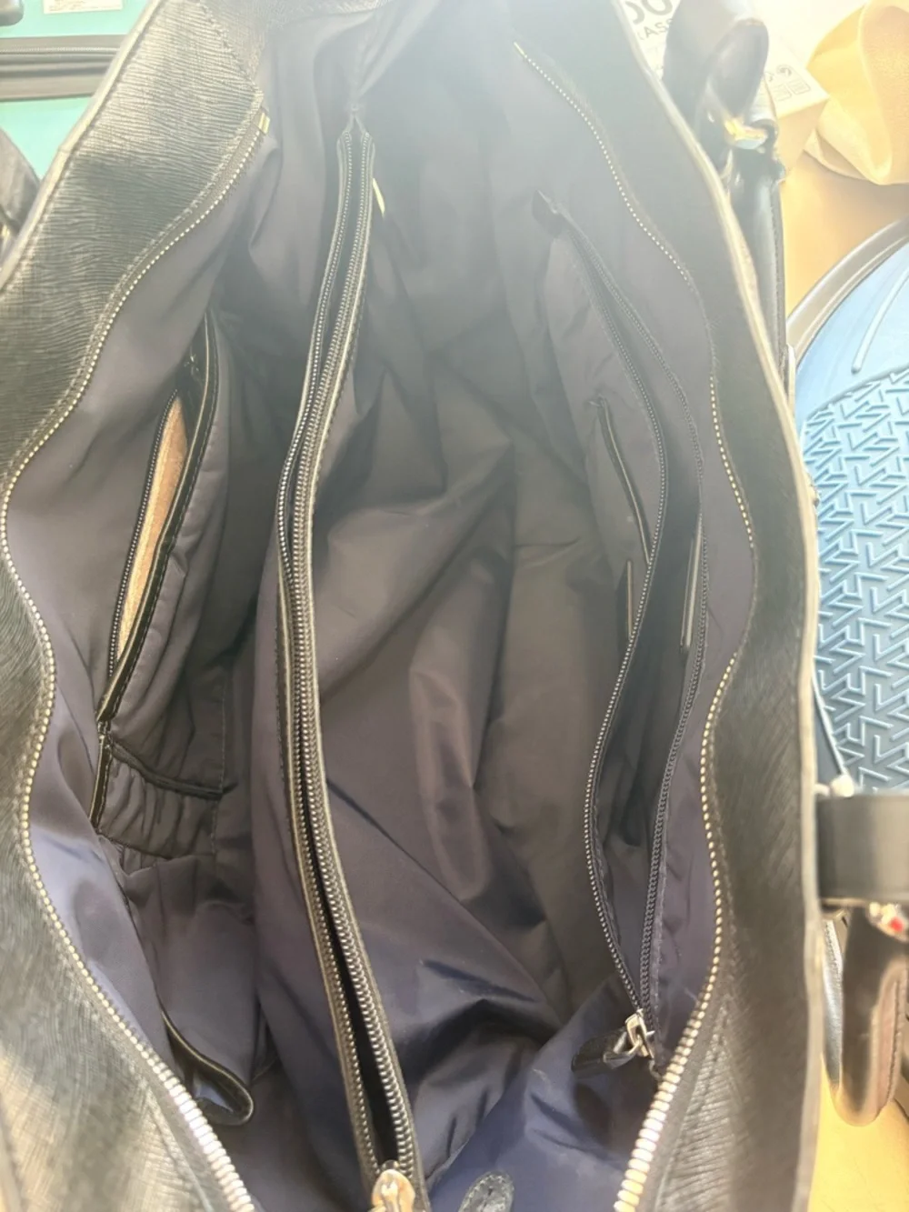 Tumi black saffiano