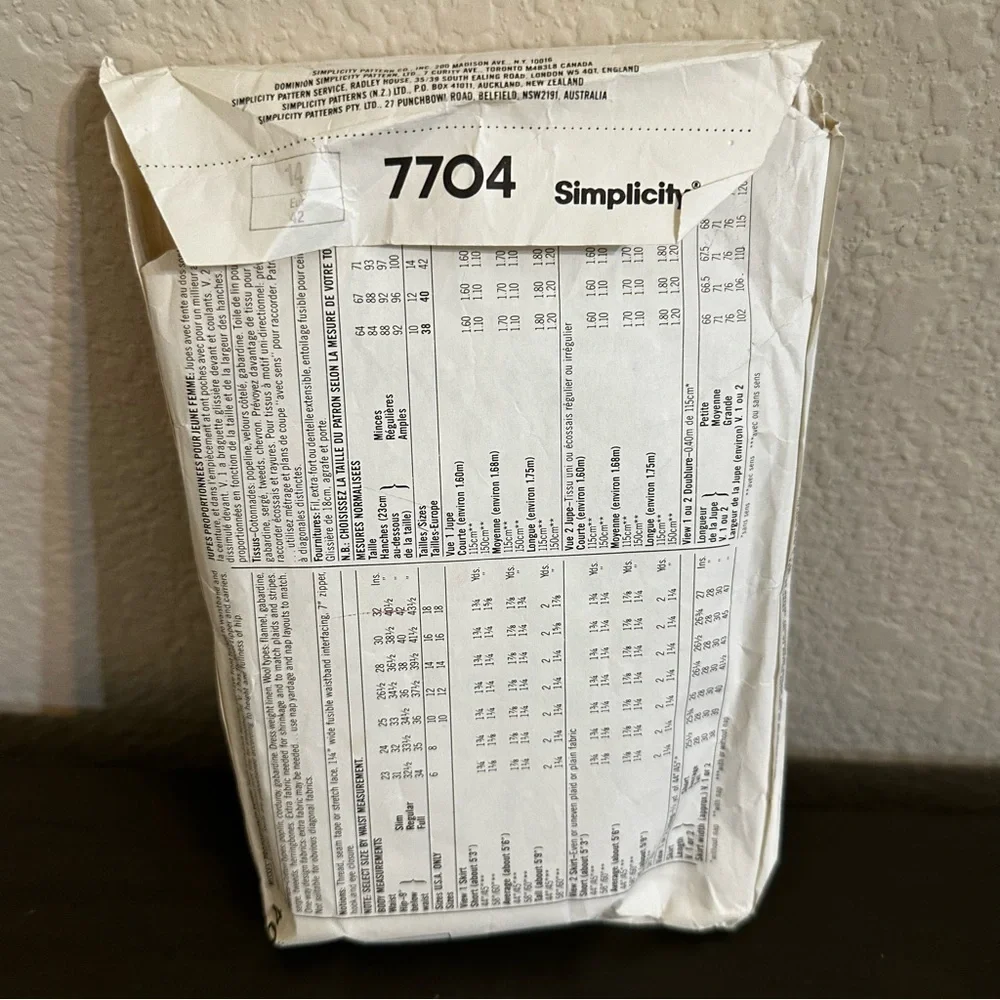 Vintage 1986 simplicity