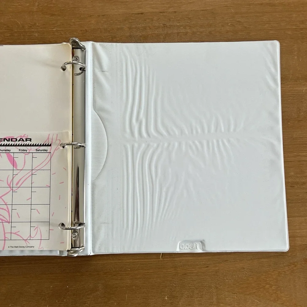 Vintage 90s‎ Disney Mickey Mouse Electric Neon Binder & Calendar Folder Inserts