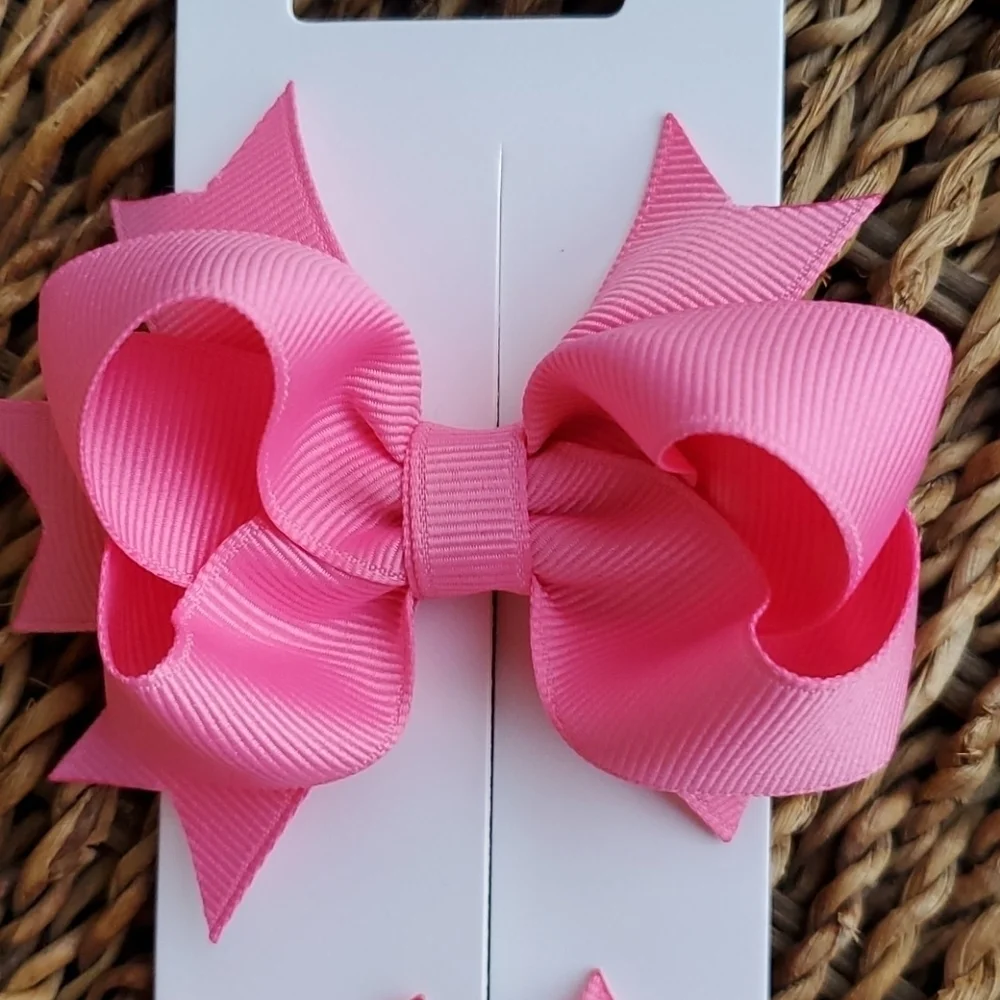 NWT Boutique Layered Pigtail Bows Set of 2