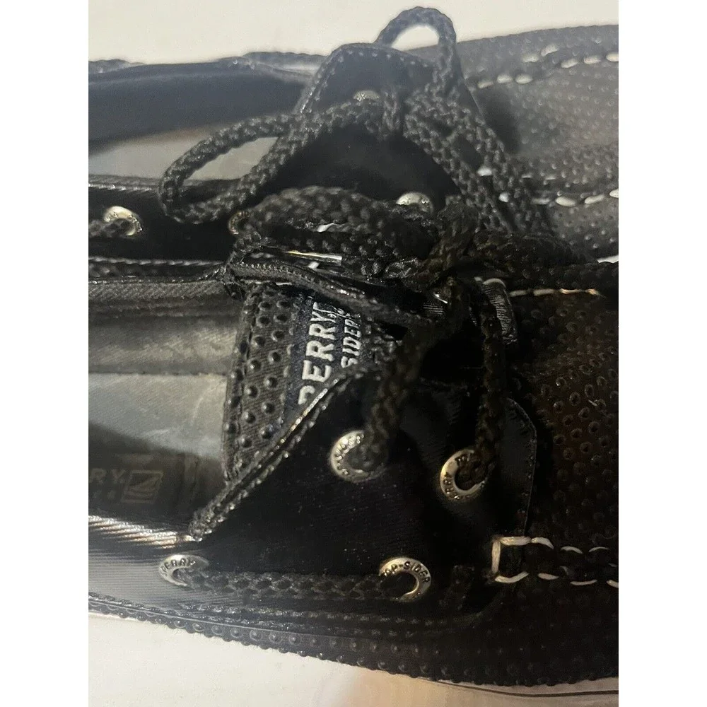 Shoes Mens SPERRY YG50797 Bahama Black / Black‎ Dot US Size 5 EUC