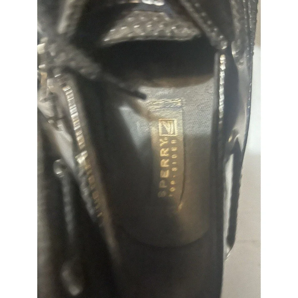 Shoes Mens SPERRY YG50797 Bahama Black / Black‎ Dot US Size 5 EUC