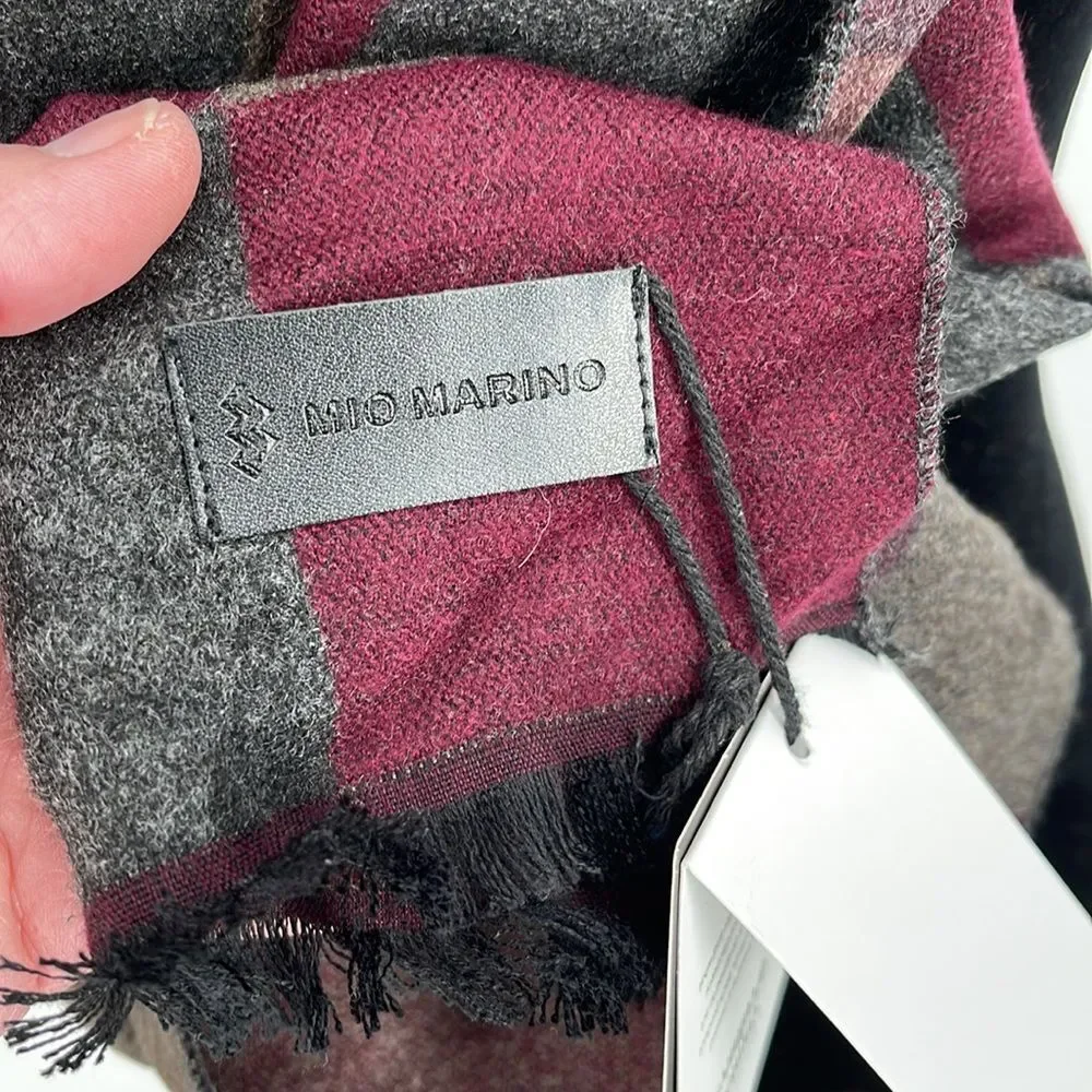 Mio Marino Men's Cashmere Feel‎ 100% Cotton Multi Square Scarf
