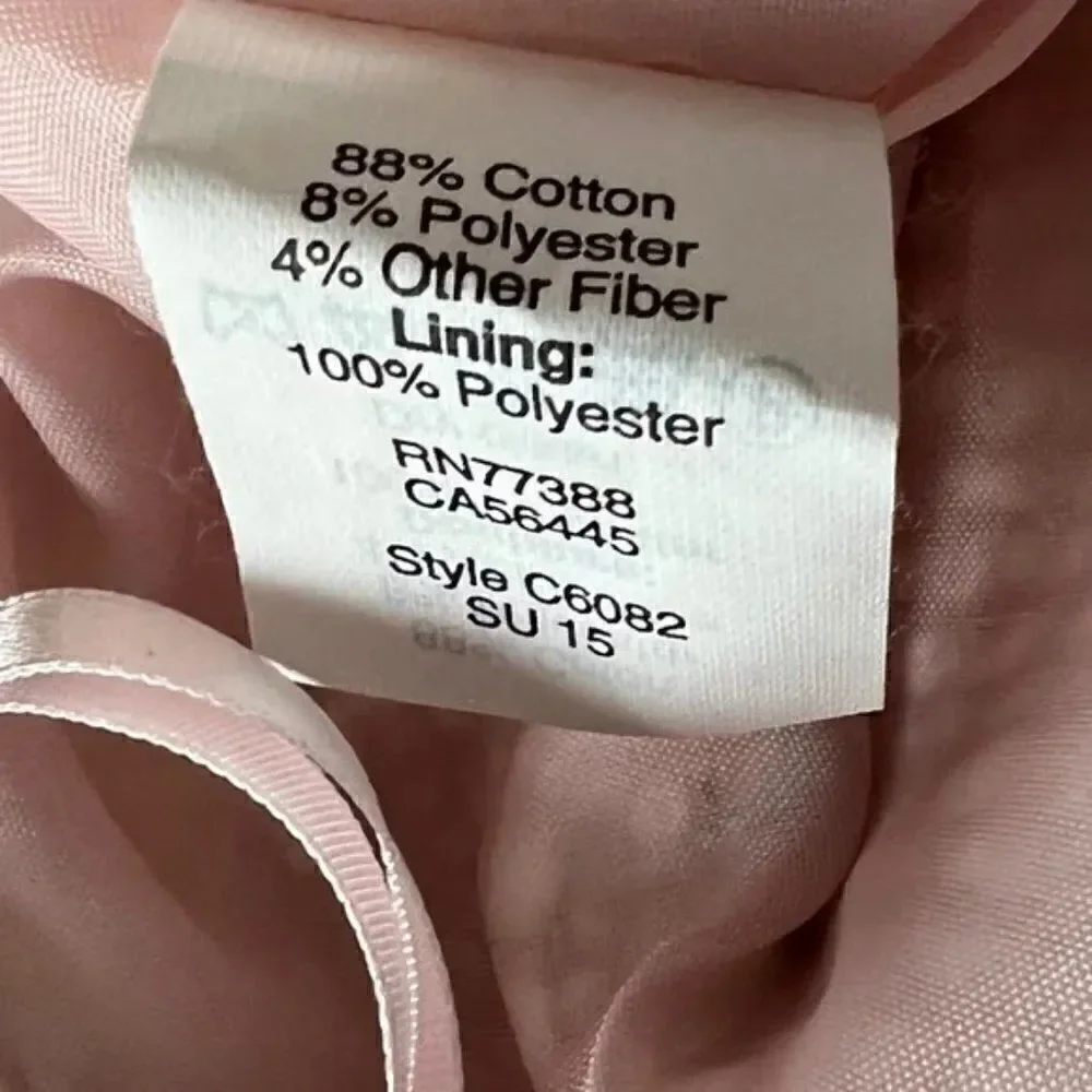 J. Crew Pink Tweed Pencil Shirt size 6