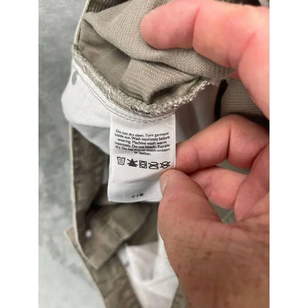 Eddie Bauer‎ Men's Corduroy Jeans 36x32 (Real 36x29) Grayish Tan Tapered
