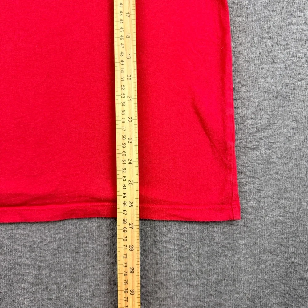 True Religion Men's S Small V-Neck Buddha Logo T-Shirt Red