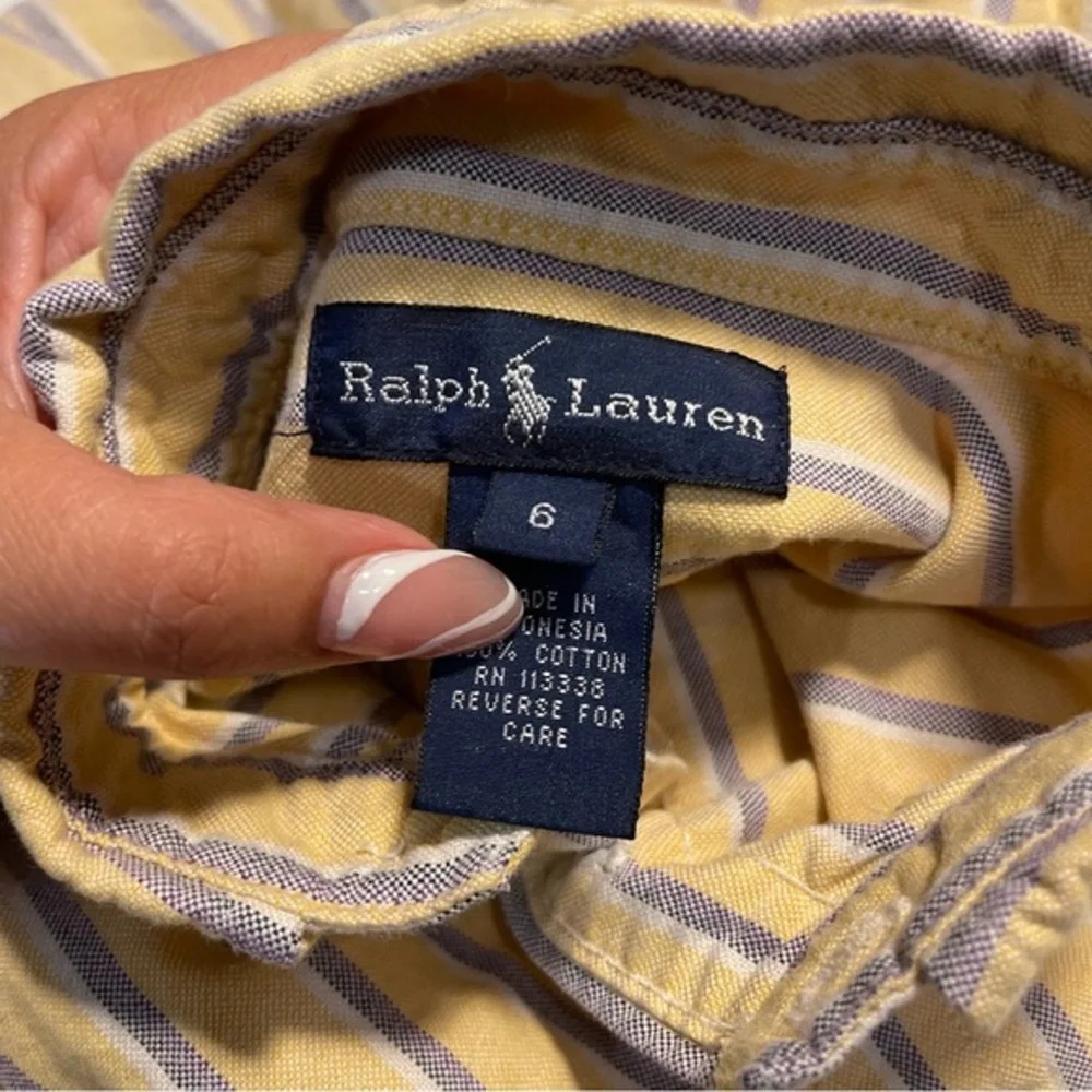Ralph Lauren Yellow‎ Button Down Long Sleeve Shirt Size 6 Boys Preppy