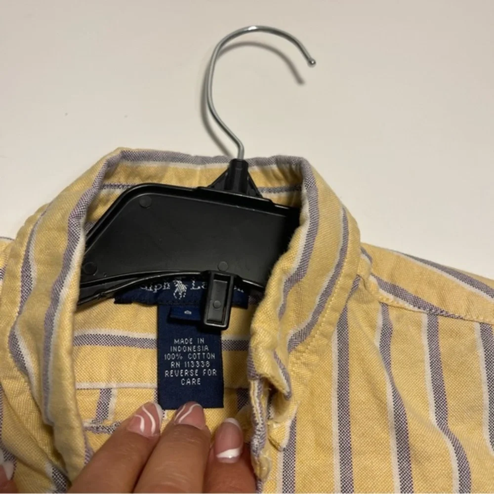 Ralph Lauren Yellow‎ Button Down Long Sleeve Shirt Size 6 Boys Preppy