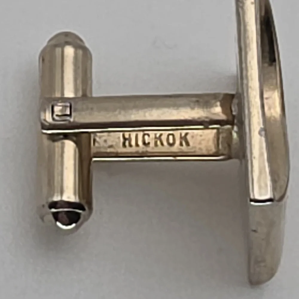 Vintage HICKOK USA Signed Cufflinks Gold Plated Scrollwork FREE $HIPPING!!‎