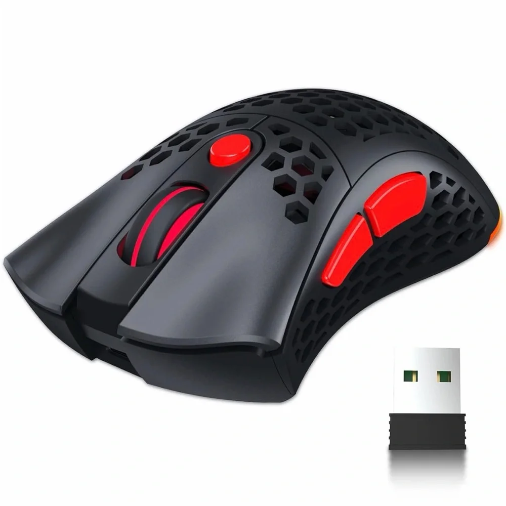 Razeak RM-X33 Wireless Gaming Mouse 10000 DPI RGB Honeycomb Lightweight