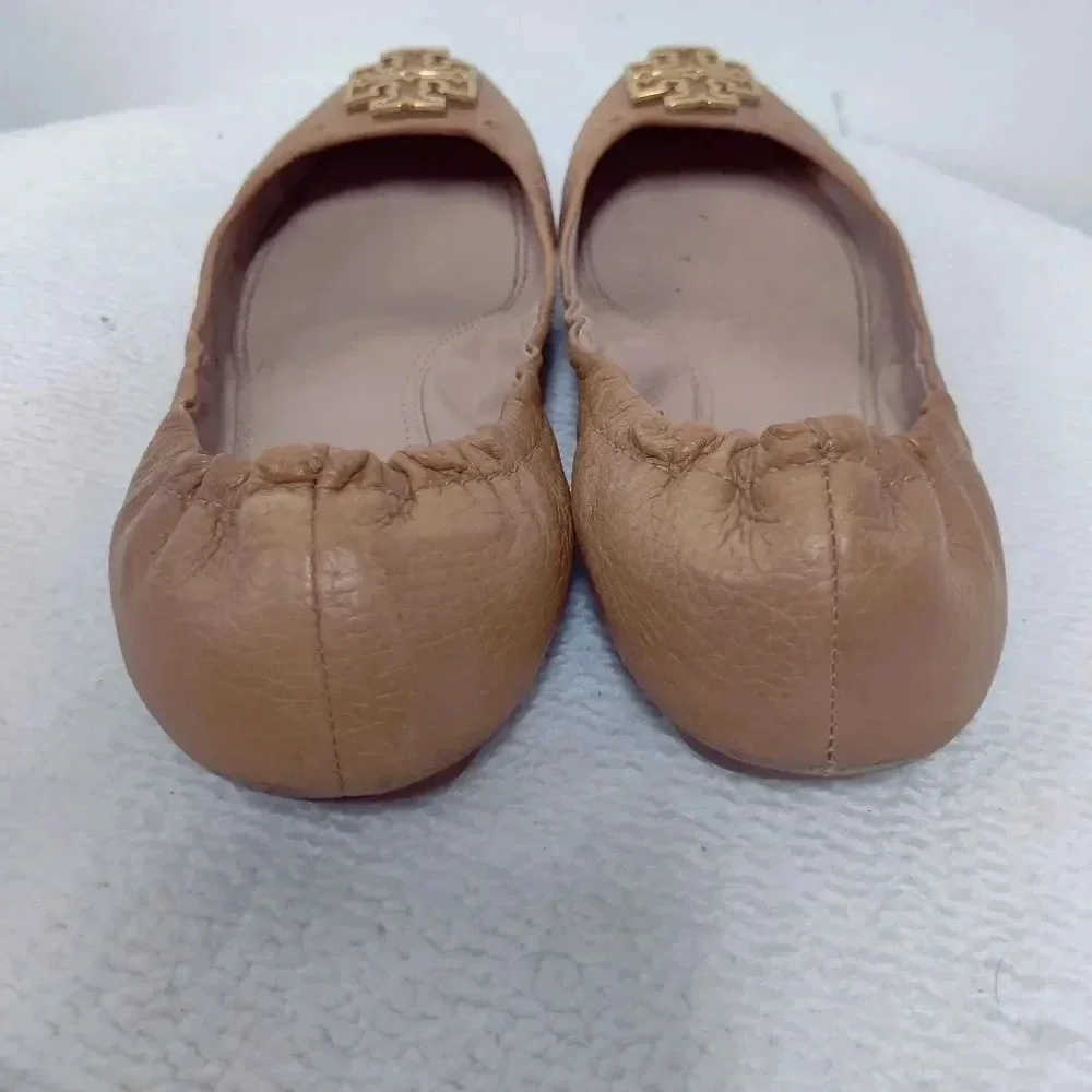 Tory Burch signature tan ballet flats 7