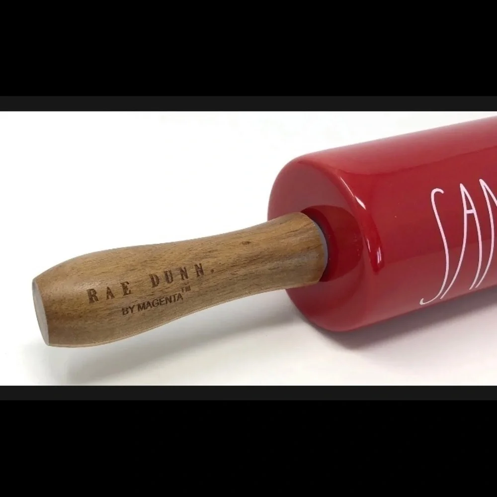 Rae Dunn Santa’s Helper Red Rolling Pin