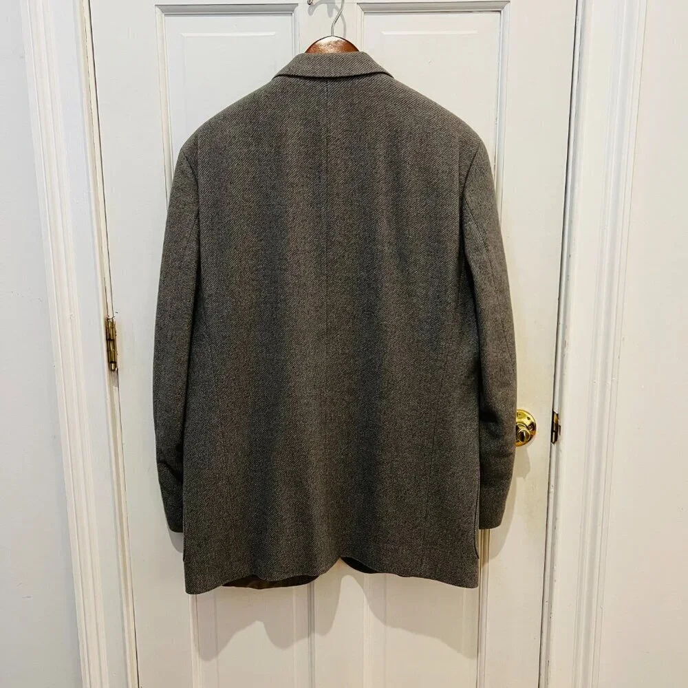 Hugo Boss Baldessarini Sport Coat 42 R Gray Wool Angora 3 Button