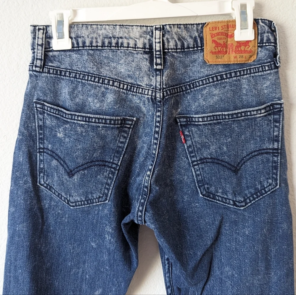 Mens Levi's 502 Acid Wash Jeans 28 X 30