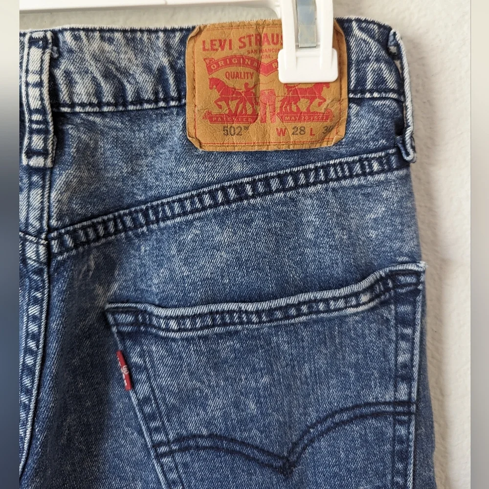 Mens Levi's 502 Acid Wash Jeans 28 X 30