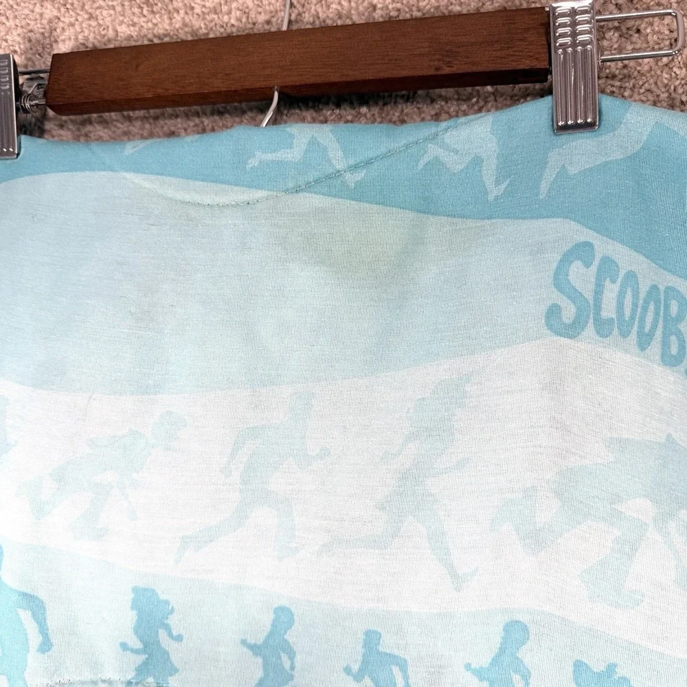 VTG 90s Scooby Doo Blanket Twin Comforter *Flaws* Shaggy Blue