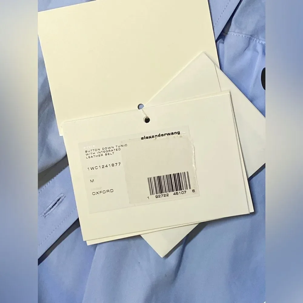 Alexander Wang Oversized Belted Cotton Shirt size M