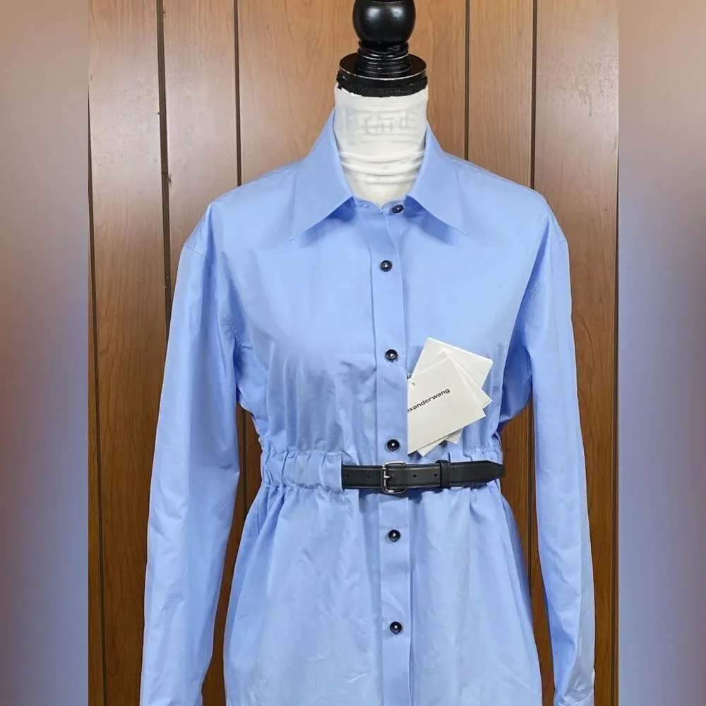 Alexander Wang Oversized Belted Cotton Shirt size M