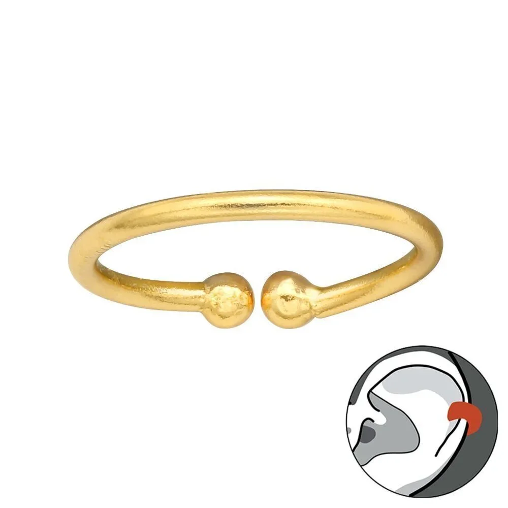 14K Gold Vermeil Sleek Band Ear Cuff for Layered Looks