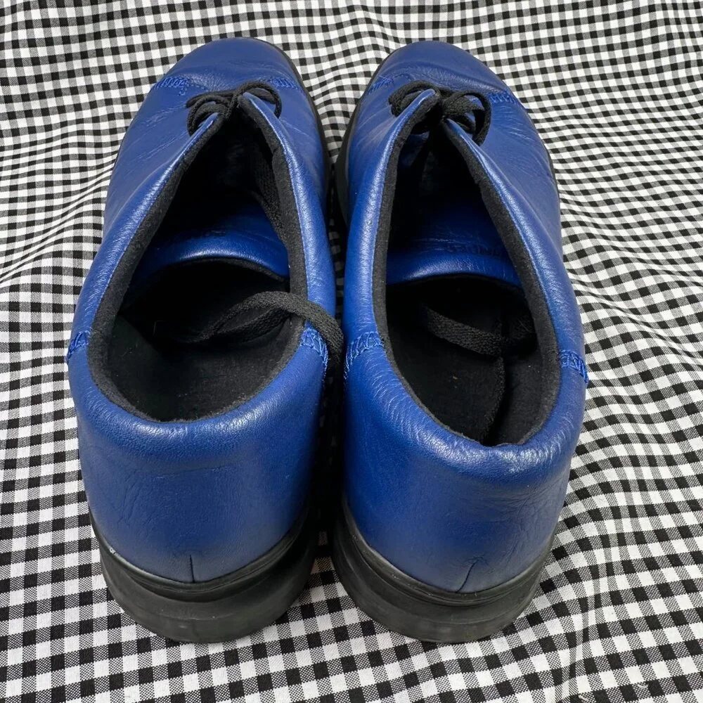 Camper Brutus Bright Blue Leather Lug Sole Lace-Up Sneaker Shoe EU 45 / Men's 11