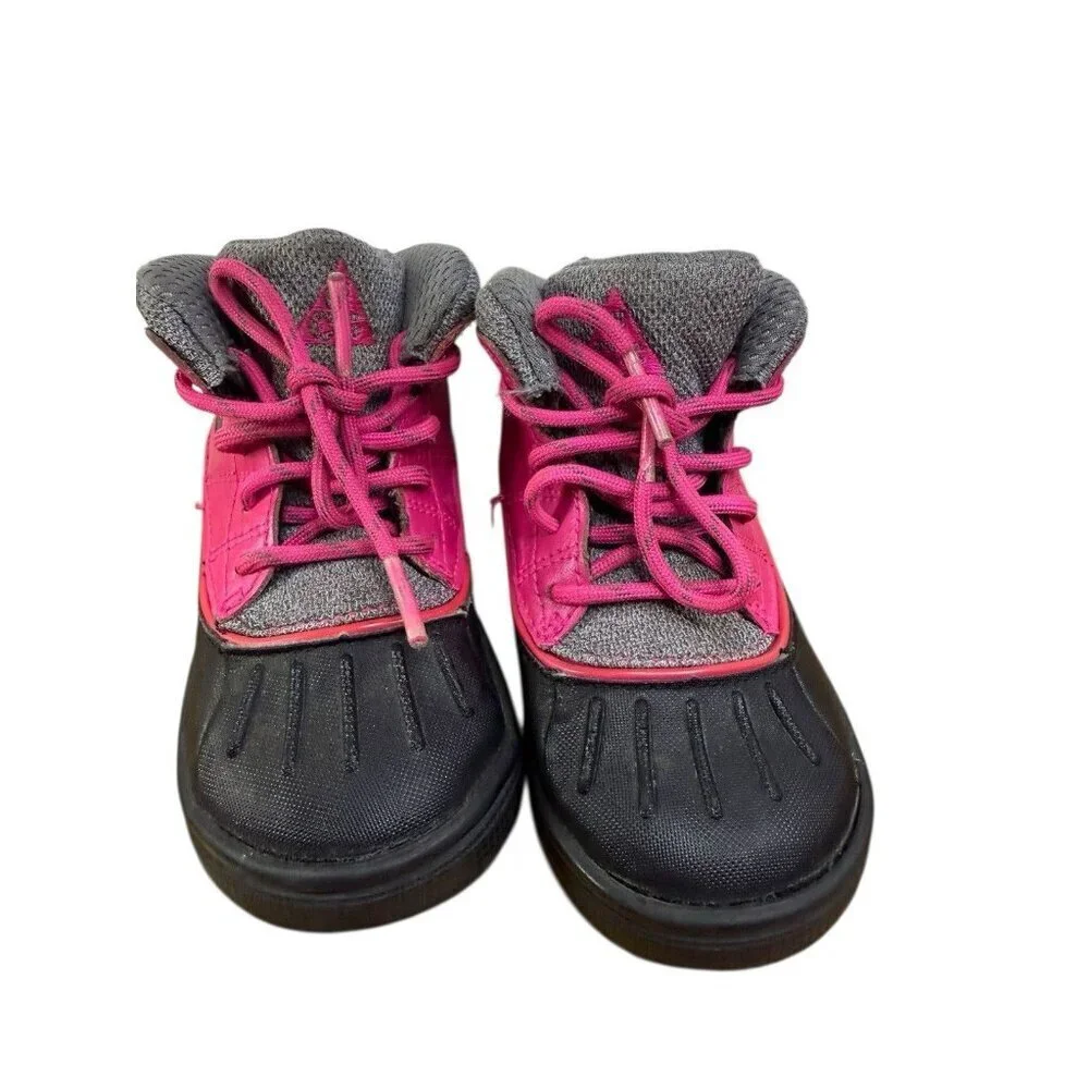 Girls Nike ACG Woodside 2 High Winter Boots 7C Pink Black