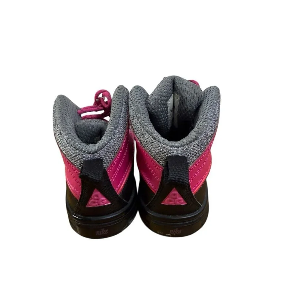 Girls Nike ACG Woodside 2 High Winter Boots 7C Pink Black