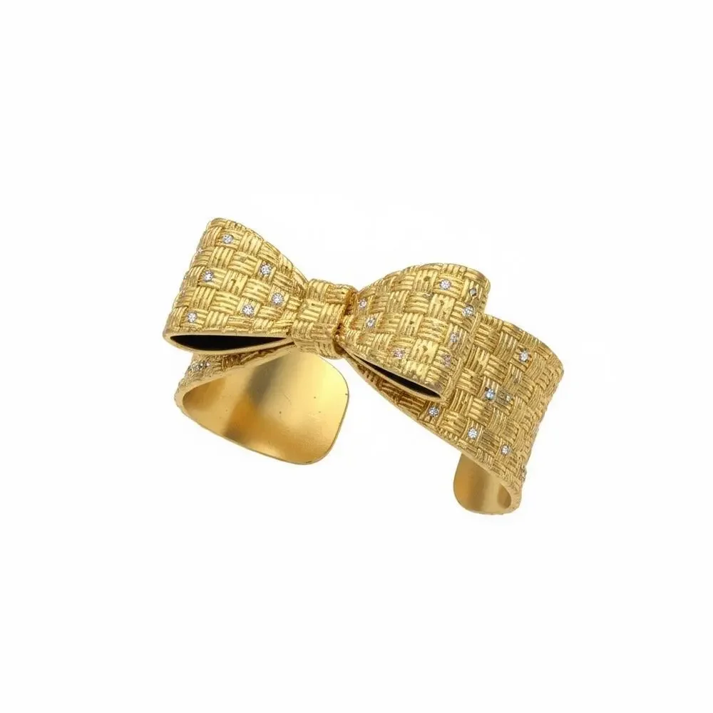 Kate Spade New York Gold Bow Crystal Cuff Bracelet