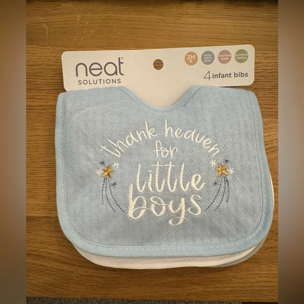 Blue Infant Bibs (Pack of 4) NWT