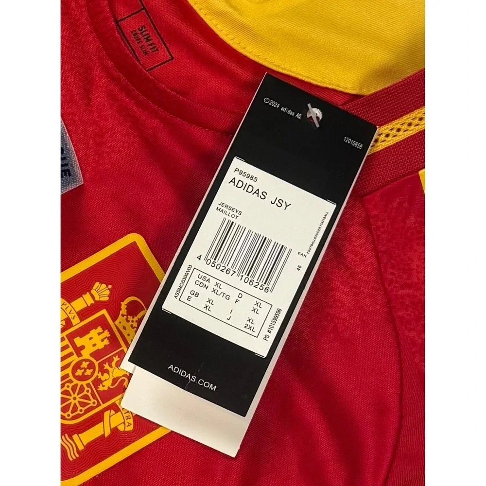 Adidas Spain Cucurella 24 Home JerseyMens XL Red UEFA Nations League Winner 2023