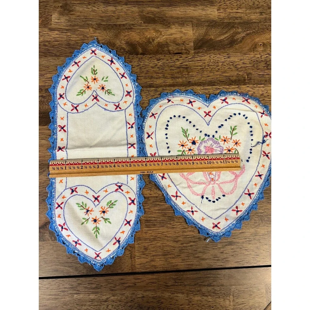 Vintage two embroidered
