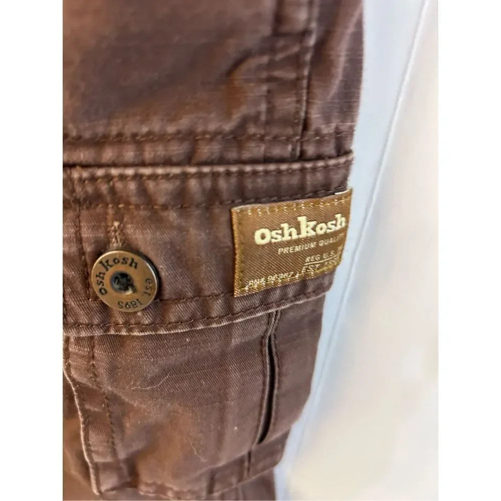 Oshkosh brown overalls 18m rn#96367 snaps‎