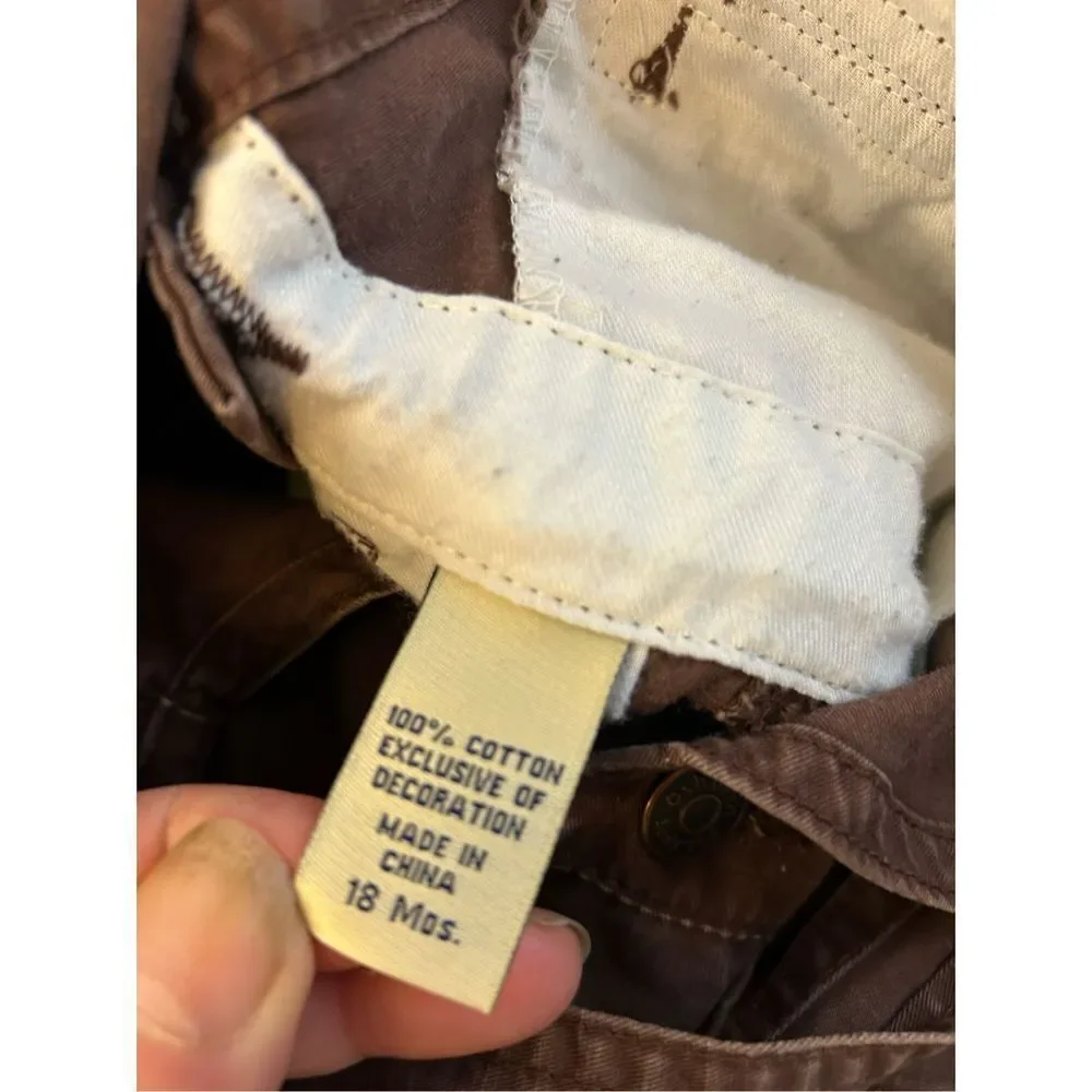 Oshkosh brown overalls 18m rn#96367 snaps‎