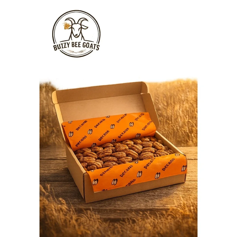 BULK PECANS LOGO TISSUE PAPER 1000 SHEETS RETAIL FOOD PACKAGING WRAP
