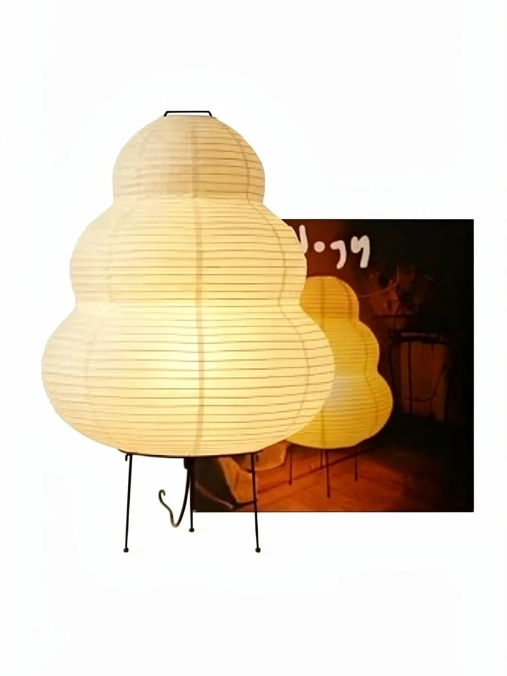 Nogy Akari Style Rice Paper Lamp Portable Table Floor Height 22