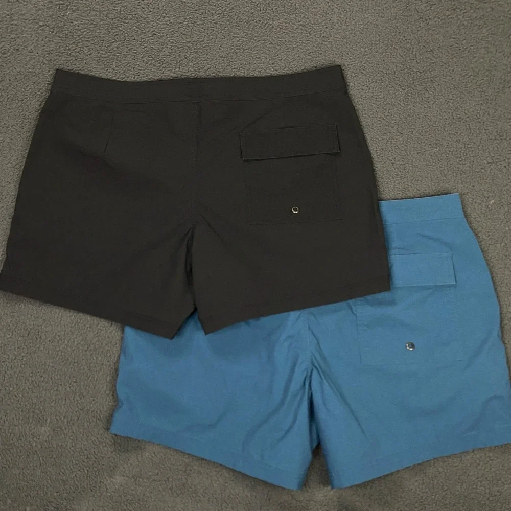 Set of 2 Standard Cloth Board Shorts Mens 2XL Blue Black 5