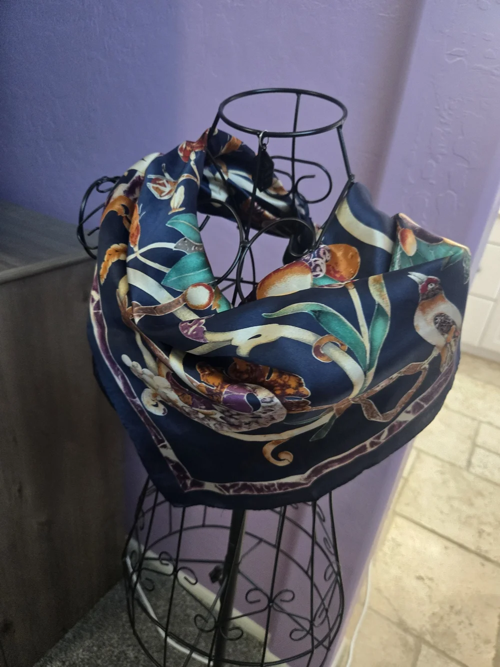 Anne Klein scarf ornate
