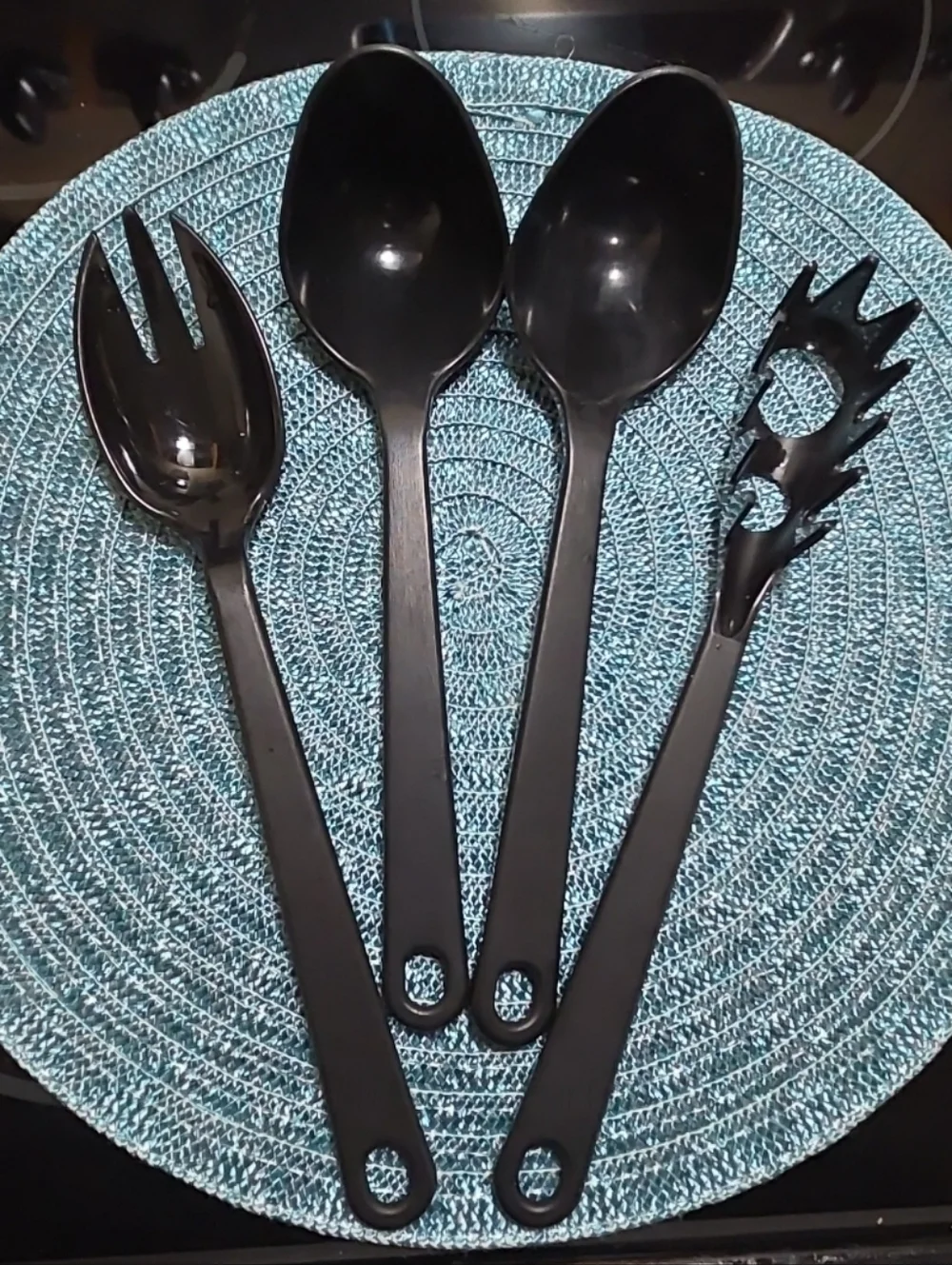 This vintage Taylor Made Black Kitchen Utensil Set 4 Piece