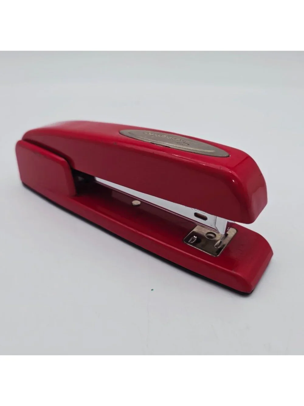 Swingline Red Desktop Stapler Vintage Metal Office Supply