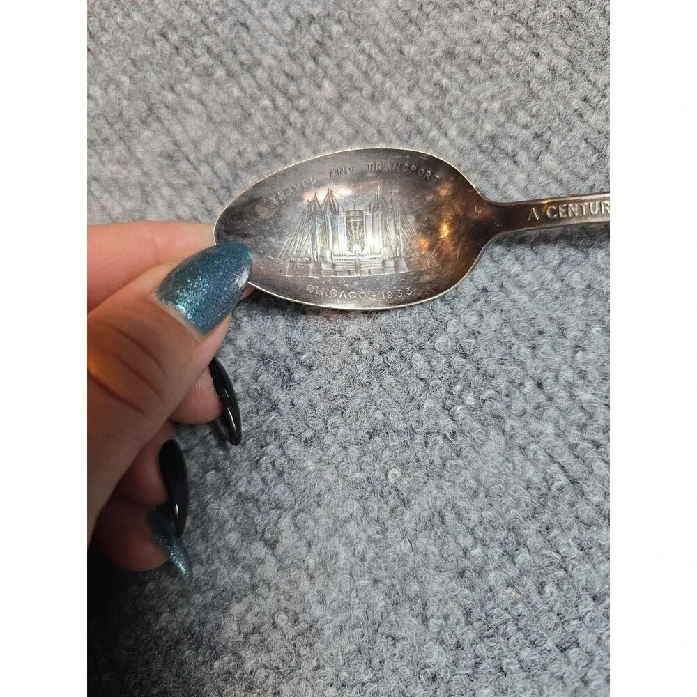 Vtg 1933 Chicago A Century of Progress Silver Plate Spoon