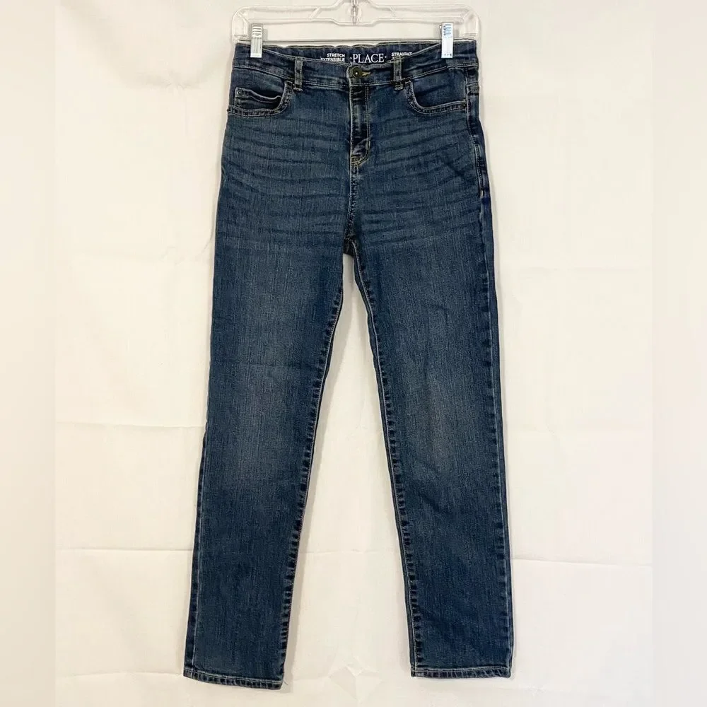 The Children’s Place adjustable waist boys jeans straight leg size 14. Lot of 2.