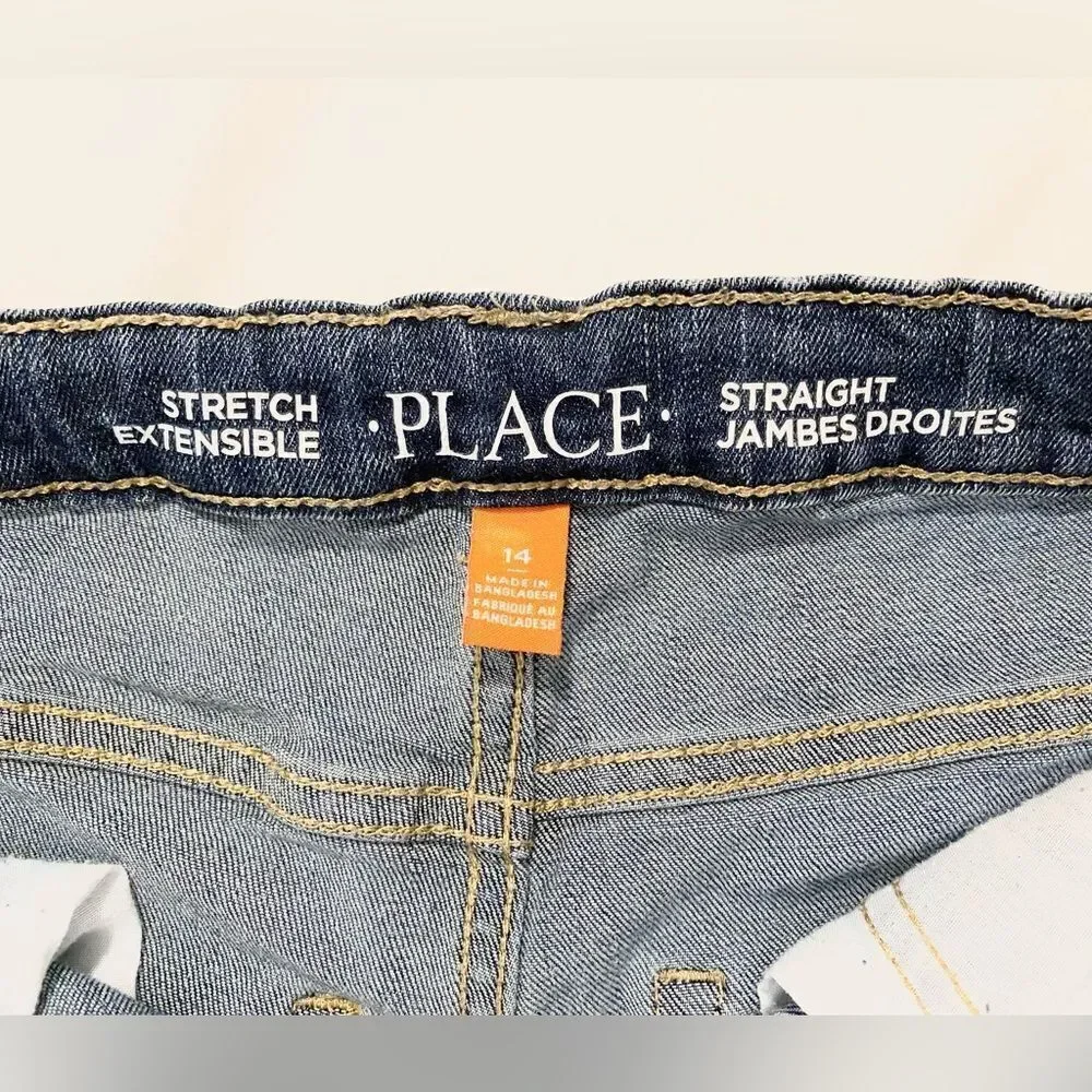The Children’s Place adjustable waist boys jeans straight leg size 14. Lot of 2.
