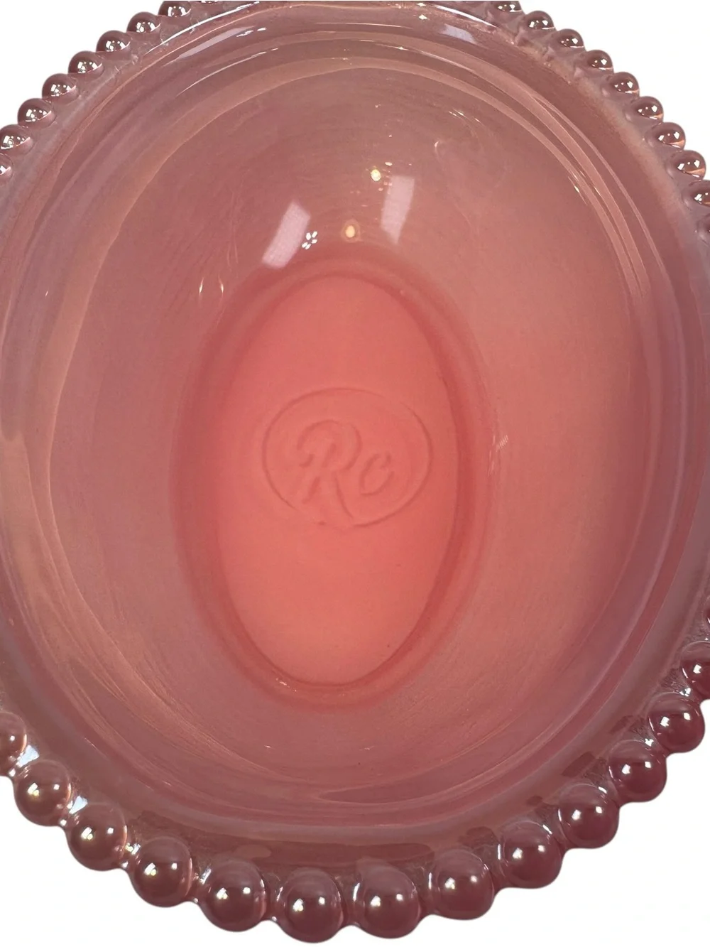 Rose’s Closet Pink Carnival Glass Hen on Nest 3 1/2” tall 4 3/4” long New