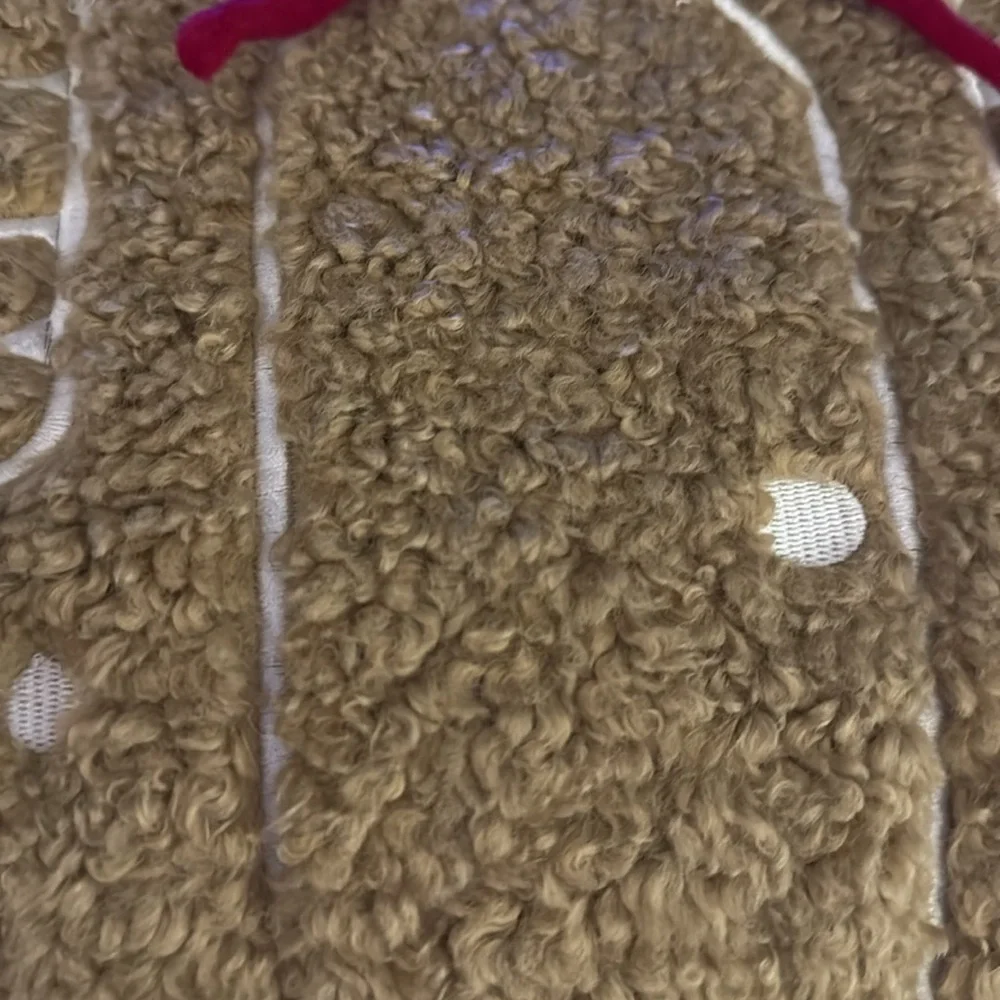 Martha Stewart large Teddy Gingerbread House Shaped Pillow